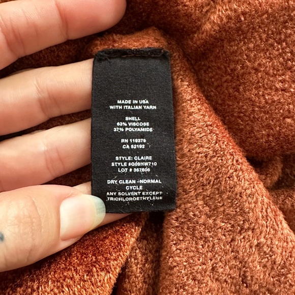 HELMUT LANG Velveteen Dress in Burnt Umber - Picture 10 of 10